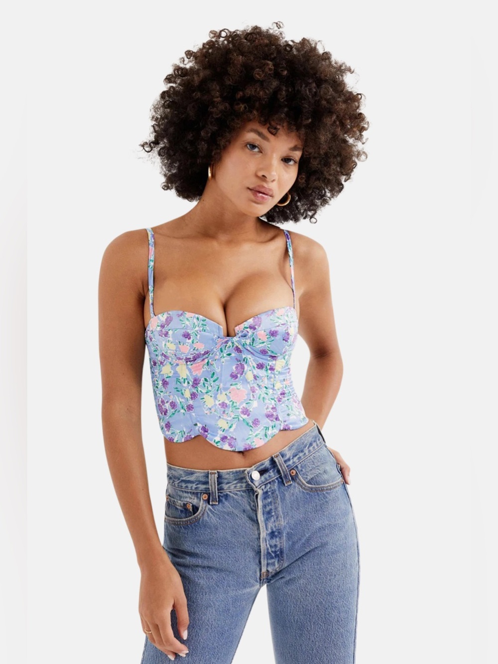 For Love & Lemons ‘Charlene’ Bustier Crop Top